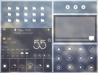 düz hava simgeleri Web sayfası şablonu.