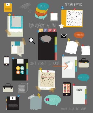 Concept design illustration of reminder wall
