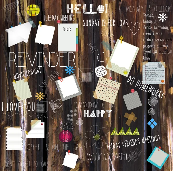 Concept design illustration of reminder wall