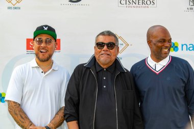 Ben Baller, George Edward Lopez ve Chris Spencer 4 Ekim 2021 'de Burbank, CA' da düzenlenen 14. Geleneksel Ünlü Golf Klasik Turnuvası 'na katıldılar.