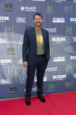 Thomas Morgan 10 Ekim 2021 'de Newall Laemmle Tiyatrosu' nda SCRUM 'un dünya film galasına katıldı.