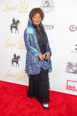 April Nixon 23 Ekim 2021 'de Los Angeles, Los Angeles' taki Leimert Park Kültür Film Festivali 'ne katıldı.