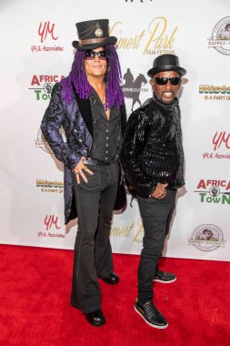 Frank Deville Greenfield, Waymon Starks 23 Ekim 2021 'de The Alley, Los Angeles' ta düzenlenen Leimert Park Kültürel Film Festivali 'ne katıldı.