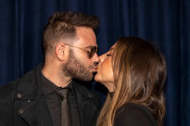 David Josh Lawrence ve eşi 9 Aralık 2021 'de Cinelounge, Hollywood, CA' da 