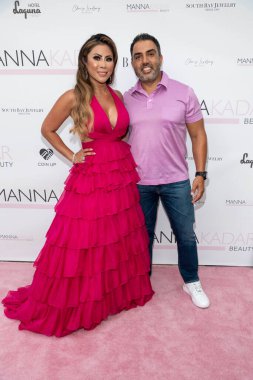 Manna Kadar, Sohrab Tavakoli attend Manna Kadar Celebrity Pink Carpet Celebrating BAZAAR Cover Release 2022 at Hotel Laguna, Laguna Beach, CA on August 9, 2022