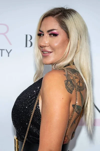 Mercy Edm Pop Artist Attends Manna Kadar Celebrity Pink Carpet — Stock Photo, Image