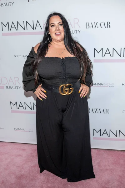 Amber Rose Johnson attends  Manna Kadar Celebrity Pink Carpet Celebrating BAZAAR Cover Release 2022 at Hotel Laguna, Laguna Beach, CA on August 9, 2022