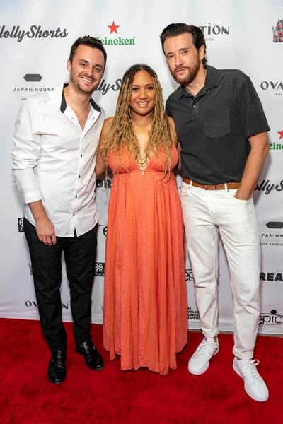 Dylan Boom, Tracie Thoms, Jason Butler Harner attend The 18th Annual HollyShorts Film Festival 