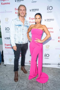 Michael and Natasha Graziano attend Playboy App Kick Off Launch Celebrating Eugenia Kuzmina  at The Godfrey Hotel Hollywood, Hollywood, CA on August 18, 2022