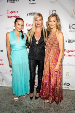 Keelia Flinn, Eugenia Kuzmina, Lisa Carswell attends Playboy App Kick Off Launch Celebrating Eugenia Kuzmina  at The Godfrey Hotel Hollywood, Hollywood, CA on August 18, 2022