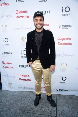 Aaron Gomez attends Playboy App Kick Off Launch Celebrating Eugenia Kuzmina  at The Godfrey Hotel Hollywood, Hollywood, CA on August 18, 2022
