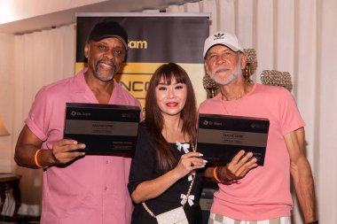 Dr. Sam Nguyen, Peter Moret, Lawrence Hilton attend EMMY Awards Celebrity Gifting suite by Steve Mitchell MTG at Woman's Club of Hollywood, Hollywood, CA on September 10, 2022 clipart