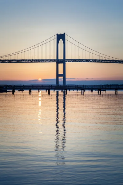 Newport brug zonsopgang — Stockfoto