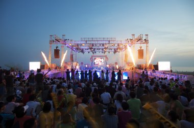 Güney Kore güzel daecheon, performans çamur Festivali