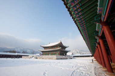 Kışın Gyeongbokgung Sarayı