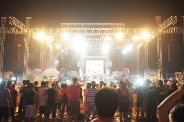 Güney Kore güzel daecheon, performans çamur Festivali