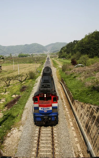 รถไฟในเกาหลีใต้ — ภาพถ่ายสต็อก