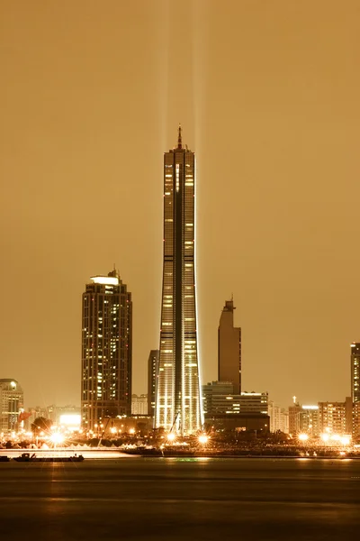 Prachtige nacht uitzicht op de han-rivier in seoul — Stockfoto