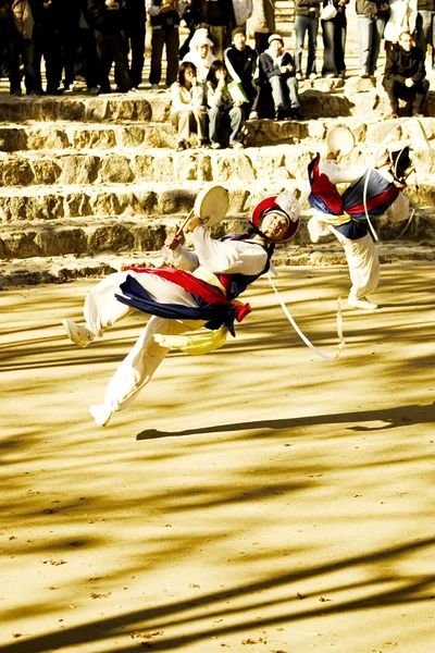 Dança tradicional na Coréia do Sul, Samullori — Fotografia de Stock