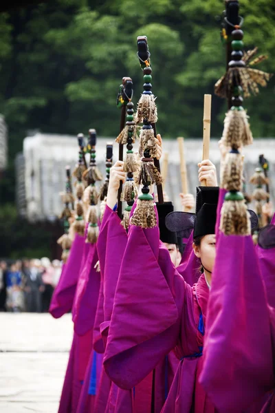 한국, 종묘 의례, jongmyojerye 전통적인 축제 — 스톡 사진