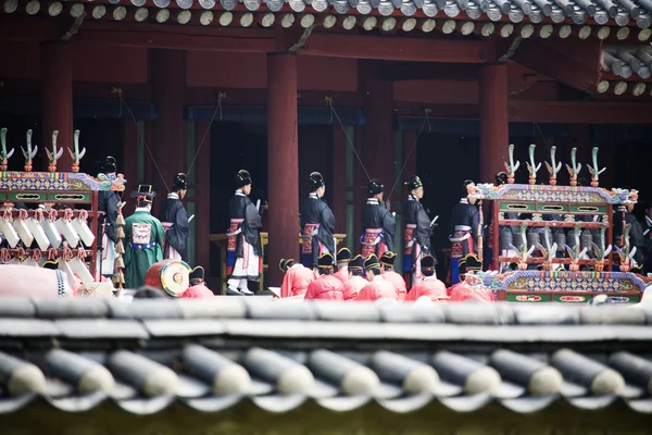 在韩国，jongmyo 仪式，jongmyojerye 的传统节日 — 图库照片