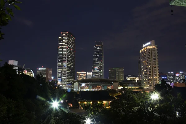 Hermosa vista nocturna de edificios en Corea del Sur — Foto de Stock