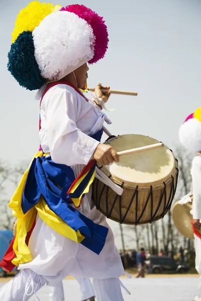 Tradiční slavnosti v Jižní Koreji, pungmullori — Stock fotografie