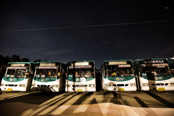 Autobuses estacionados — Foto de Stock