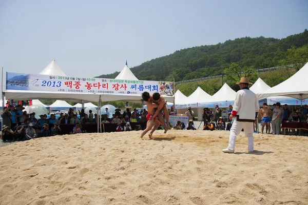 Nongdari lucha libre festival tradicional — Foto de Stock