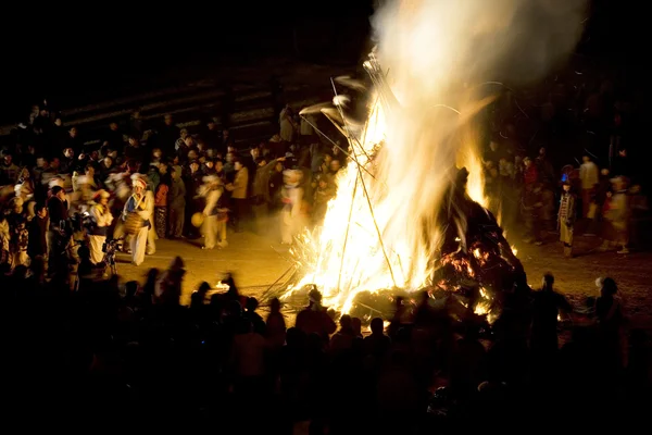 Spectacle de feu Festival de la pleine lune de Daeboreum — Photo