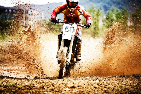 Corrida de motocross — Fotografia de Stock