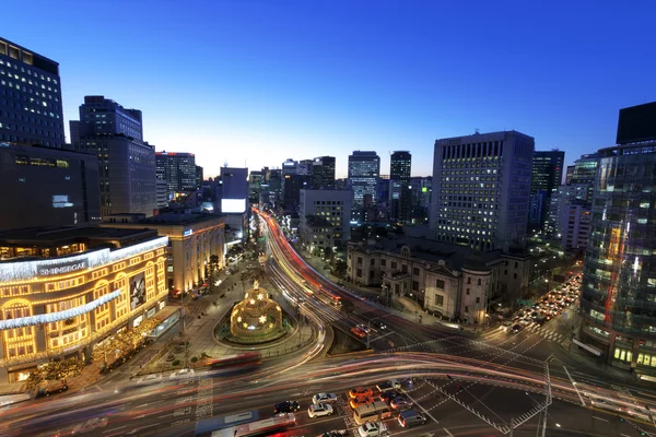 Hermosa vista nocturna de Seúl — Foto de Stock