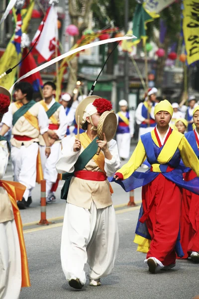 Festivais tradicionais em Coréia do Sul, Pungmullori — Fotografia de Stock