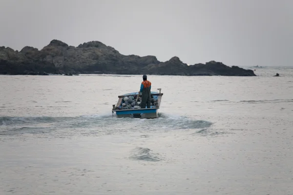 Wunderschöner Seeangelsteg in Busan in Südkorea, Songjeong — Stockfoto