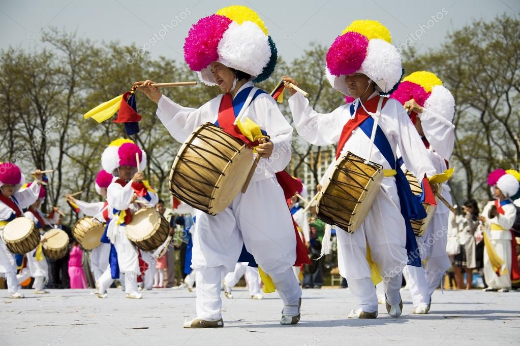 Traditional festivals in South Korea, Pungmullori Stock Editorial