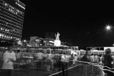 kalabalıklar içinde güney korea gösteri Seul Plaza ralli