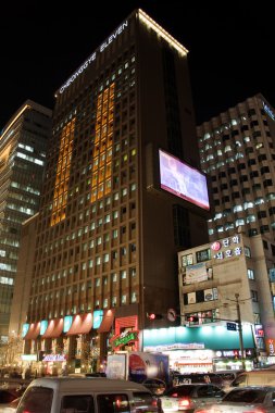 Seul güzel gece görünümü