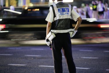 Polis, rally demo Seul