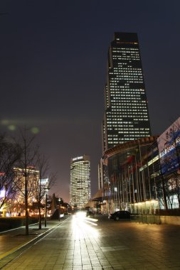 Seul güzel gece görünümü