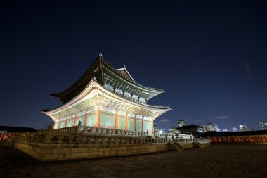 gyeongbokgung Sarayı Güney Kore gece manzarası