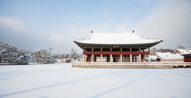 Kışın Gyeongbokgung Sarayı