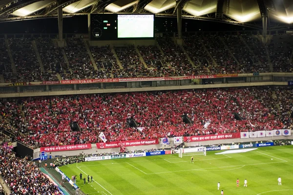 축구 경기 도중 상 암 경기장 — 스톡 사진