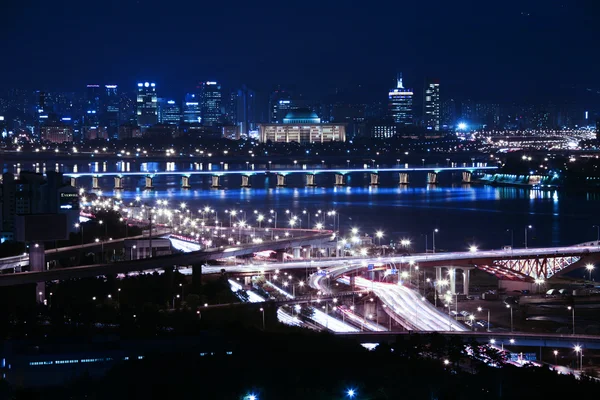 Beautiful night view of Seoul — Stock Photo, Image