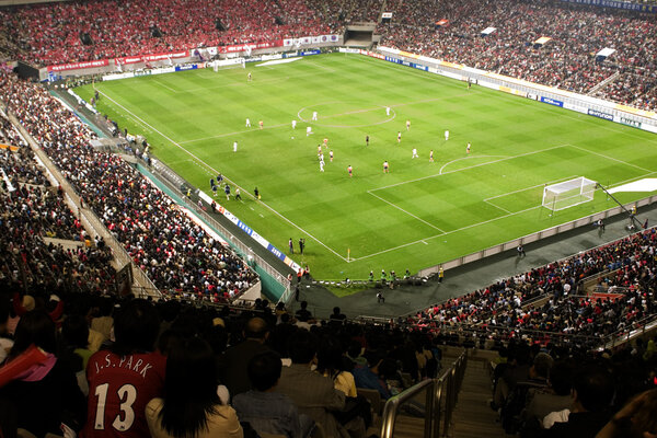 Sangam football Stadium during the game