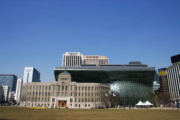 首尔市政厅广场 — 图库照片