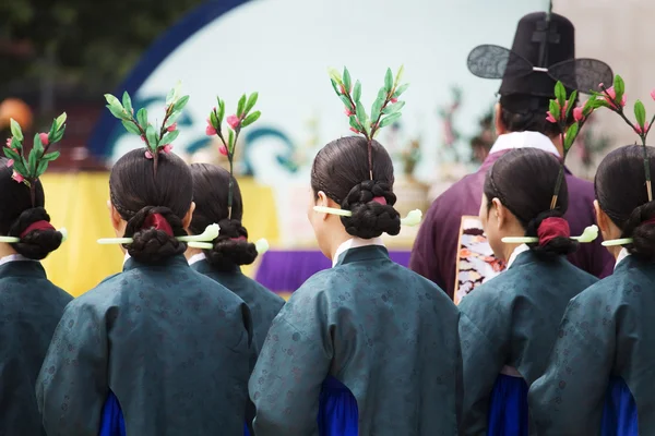 Traditionella festivaler i Sydkorea, jongmyo ritualer, jongmyojerye — Stockfoto