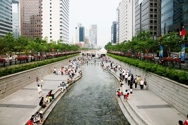 Cheonggyecheon v Soulu — Stock fotografie