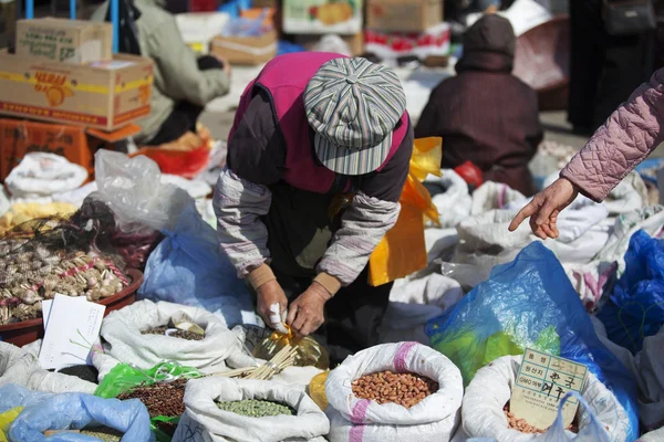 Mercato tradizionale in Corea del Sud — Foto Stock