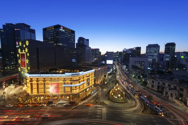 Bela vista noturna de Seul — Fotografia de Stock