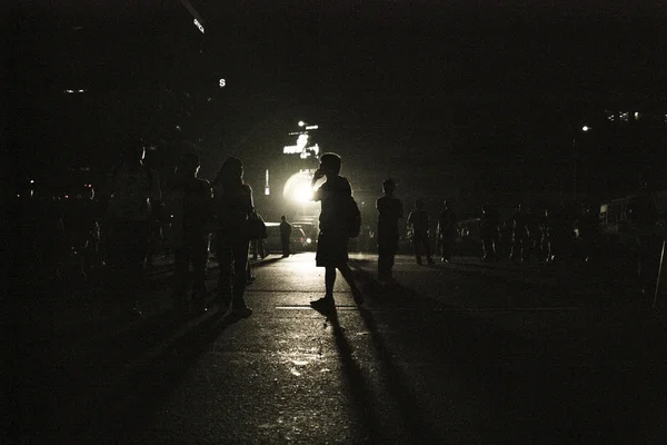 Reunião de multidões na demonstração da Coreia do Sul em Seul Plaza — Fotografia de Stock